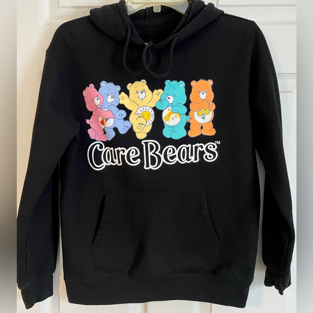 Care Bears Black Hoodie-Junior Medium M(7/9)